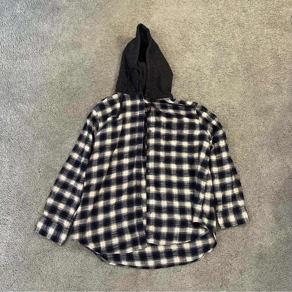 American Eagle Plaid Jacket Hoodie